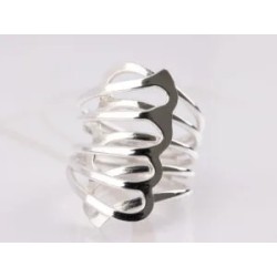 ANILLO PLATA INFINITOS ENTRELAZADOS LISO