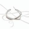 ANILLO PLATA LINEAS CRUZADAS CON ZIRCONIA Y LISO