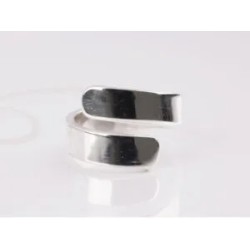 ANILLO PLATA LINEAS ENCONTRADAS LISO