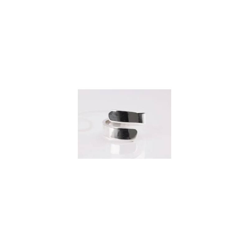 ANILLO PLATA LINEAS ENCONTRADAS LISO