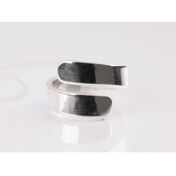 ANILLO PLATA LINEAS ENCONTRADAS LISO