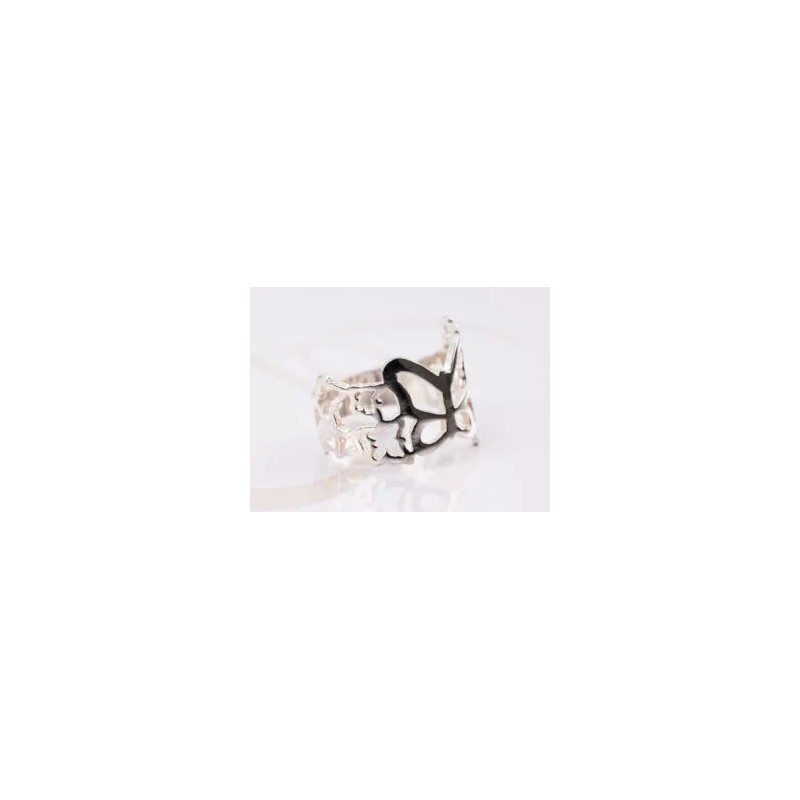 ANILLO PLATA MARIPOSA MULTIPLE LISO