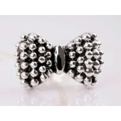 ANILLO PLATA MOÑO BOLITAS ELECTROFORMADO