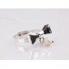 ANILLO PLATA MOÑO PERLA LISO