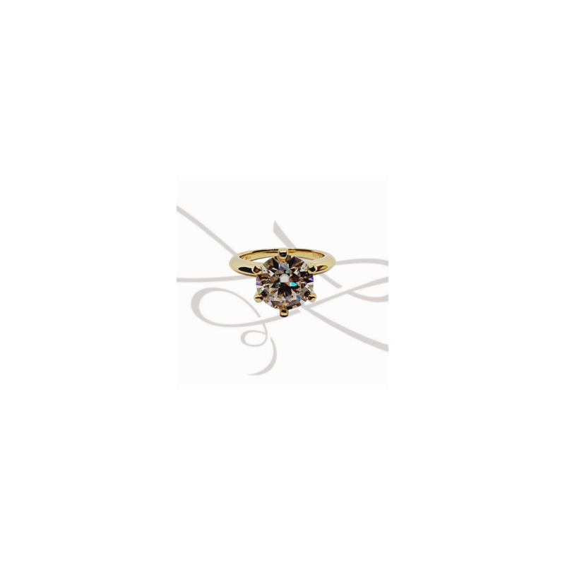 ANILLO PLATA ORO SOLITARIO CERTIFICADO MOISSANITE