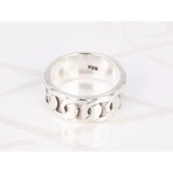 ANILLO PLATA OVALOS ENGARZADOS PAVONADO