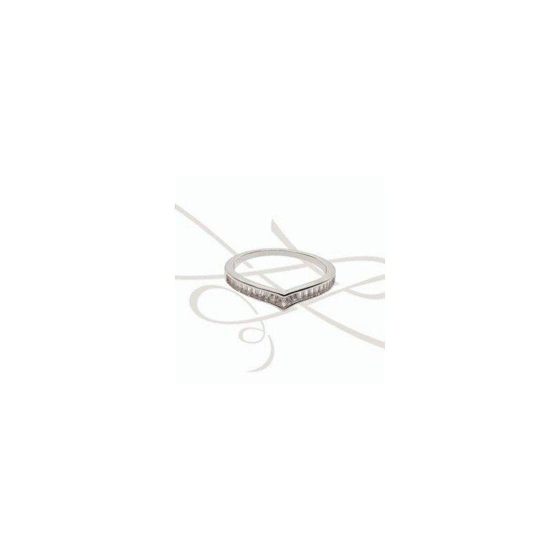 ANILLO PLATA PALOMA ZIRCONIA EN BAGUETTE