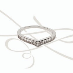 ANILLO PLATA PALOMA ZIRCONIA EN BAGUETTE