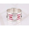 ANILLO PLATA RAYAS Y OVALOS ESMALTADO