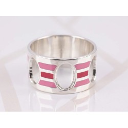 ANILLO PLATA RAYAS Y OVALOS ESMALTADO