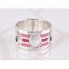 ANILLO PLATA RAYAS Y OVALOS ESMALTADO