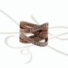 ANILLO PLATA RECUBRIMIENTO ORO ROSA CON ZIRCONIA Y BAGUETTE
