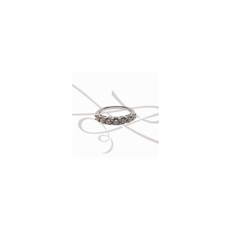 ANILLO PLATA RODIZADA CHURUMBELA DELGADA CERTIFICADO MOISSANITE