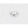 ANILLO PLATA RODIZADA CORTE ESMERALDA TOPACIO BLANCO