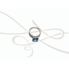 ANILLO PLATA RODIZADA CUADRO PRINCESS TOPACIO AZUL
