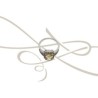 ANILLO PLATA RODIZADA CUADRO TOPACIO AMARILLO DOBLE BANDA