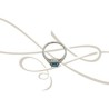 ANILLO PLATA RODIZADA CUADRO TOPACIO AZUL CON HALO