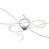 ANILLO PLATA RODIZADA CUADRO TOPACIO AZUL CON HALO