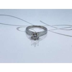 ANILLO PLATA RODIZADA MOISSANITE SOLITARIO