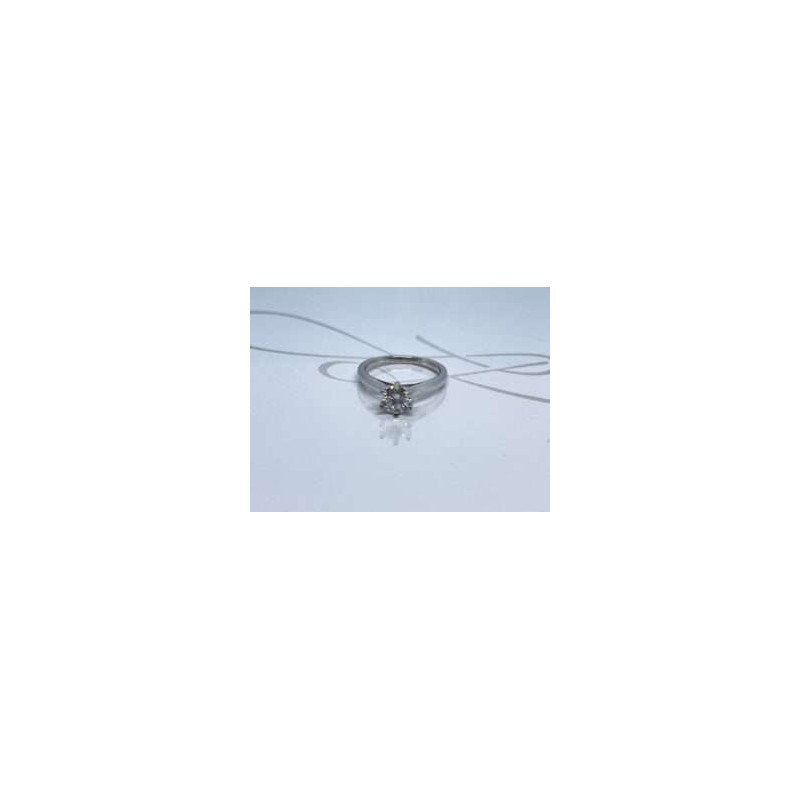 ANILLO PLATA RODIZADA MOISSANITE SOLITARIO