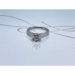 ANILLO PLATA RODIZADA MOISSANITE SOLITARIO
