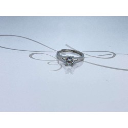 ANILLO PLATA RODIZADA MOISSANITE AJUSTABLE