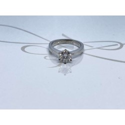ANILLO PLATA RODIZADA MOISSANITE SOLITARIO