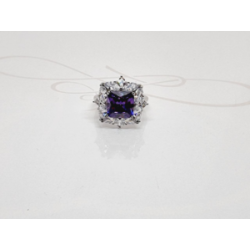 ANILLO PLATA RODIZADA PRINCESS COPOS AMATISTA