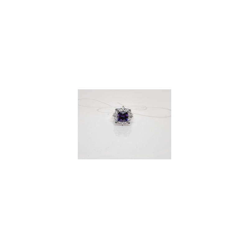 ANILLO PLATA RODIZADA PRINCESS COPOS AMATISTA