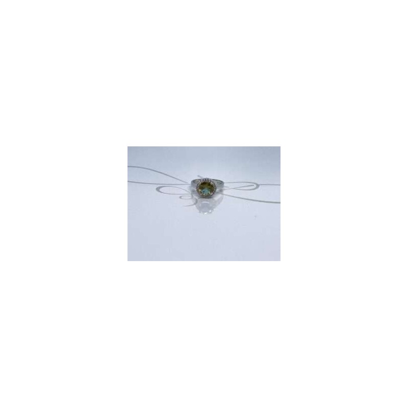 ANILLO PLATA RODIZADA REDONDO CON HALO ZULTANITA
