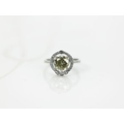 ANILLO PLATA RODIZADA TOPACIO AMARILLO DOBLE CIRCULO