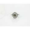 ANILLO PLATA RODIZADA TOPACIO AMARILLO DOBLE CIRCULO