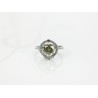 ANILLO PLATA RODIZADA TOPACIO AMARILLO DOBLE CIRCULO