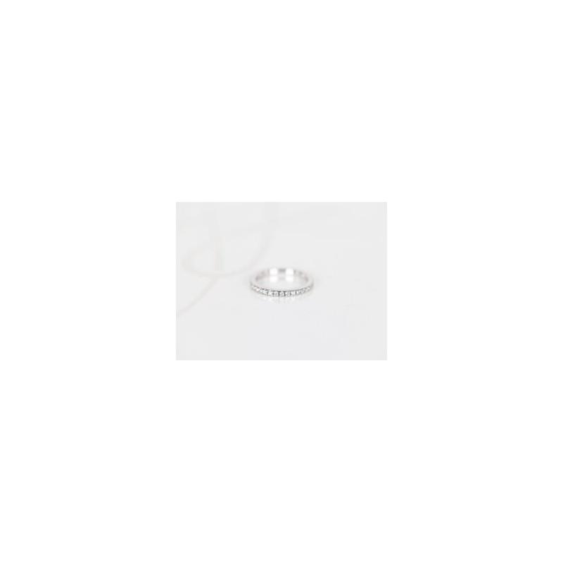 ANILLO PLATA RODIZADA TOPACIO BLANCO CHURUMBELA COMPLETA