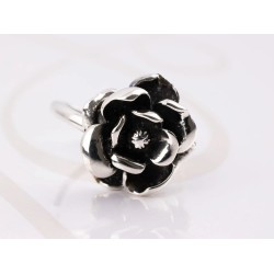 ANILLO PLATA ROSA PAVONADO