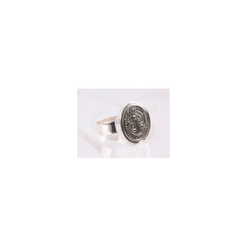 ANILLO PLATA SAN BENITO CARTONEADO