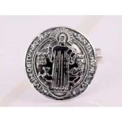 ANILLO PLATA SAN BENITO PAVONADO