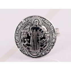 ANILLO PLATA SAN BENITO PAVONADO