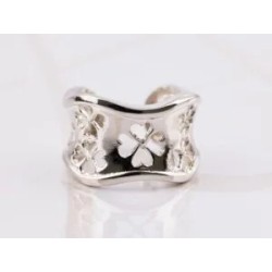 ANILLO PLATA TREBOL LISO