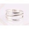 ANILLO PLATA TRIPLE LINEA LISO