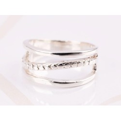 ANILLO PLATA TRIPLE LINEA LISO