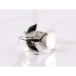 ANILLO PLATA TULIPAN LISO