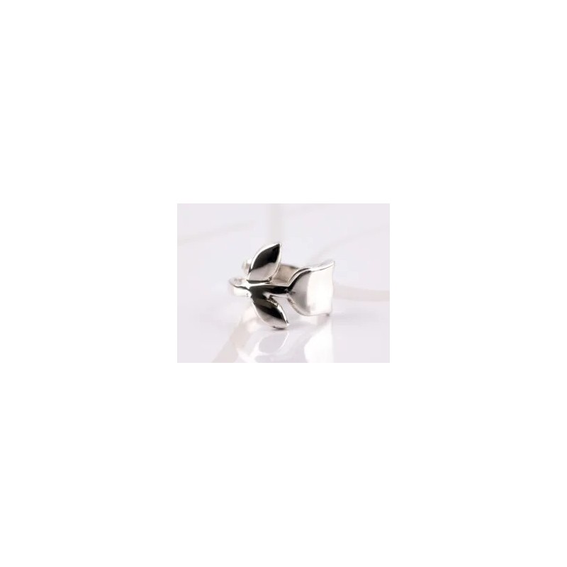 ANILLO PLATA TULIPAN LISO