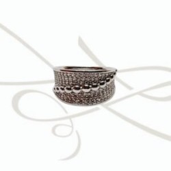 ANILLO PLATA ZIRCONIA CON VARIAS BOLITAS
