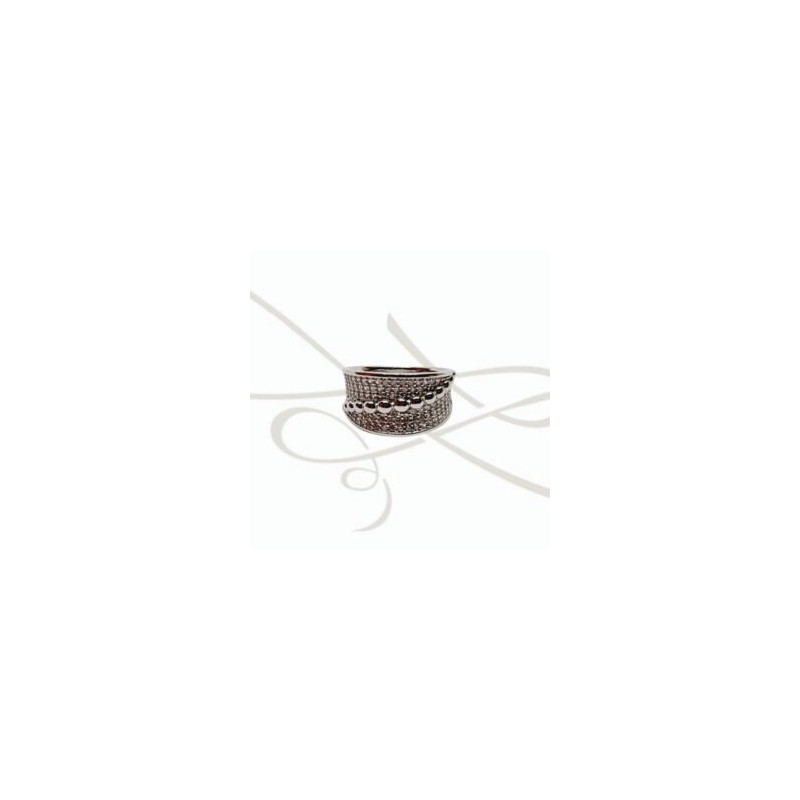 ANILLO PLATA ZIRCONIA CON VARIAS BOLITAS