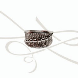 ANILLO PLATA ZIRCONIA CON VARIAS BOLITAS