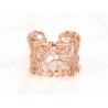 ANILLO RECUBRIMIENTO DE ORO ROSA TEJIDO LISO