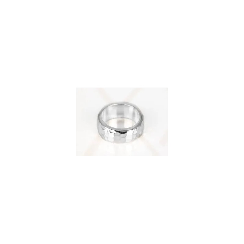 ANILLO RECUBRIMIENTO DE PLATA ARGOLLA ANCHA MARTILLADO