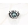 ANILLO RECUBRIMIENTO DE RODIO CIRCULOS ZIRCONIA PERLA