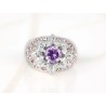 ANILLO RECUBRIMIENTO DE RODIO RELIEVE ESTRELLA ZIRCONIA